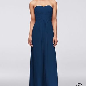 Full-length Strapless, Sweetheart, Chiffon Dress